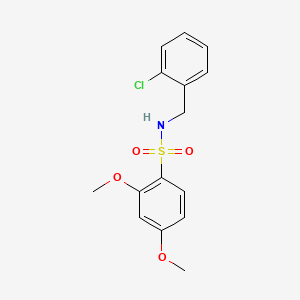 molecular formula C15H16ClNO4S B5427984 N-(2-chlorobenzyl)-2,4-dimethoxybenzenesulfonamide 