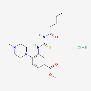 molecular formula C19H29ClN4O3S B5428007 Methyl 4-(4-methylpiperazin-1-yl)-3-(pentanoylcarbamothioylamino)benzoate;hydrochloride 