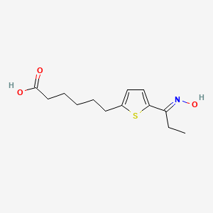 molecular formula C13H19NO3S B5428049 6-[5-[(E)-C-ethyl-N-hydroxycarbonimidoyl]thiophen-2-yl]hexanoic acid 