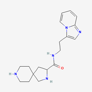 molecular formula C18H25N5O B5428069 N-(2-imidazo[1,2-a]pyridin-3-ylethyl)-2,8-diazaspiro[4.5]decane-3-carboxamide dihydrochloride 