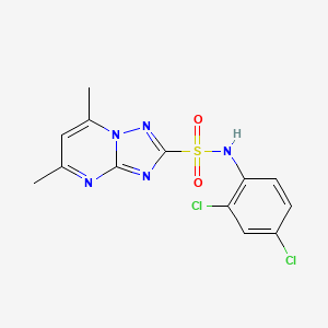 molecular formula C13H11Cl2N5O2S B5428091 N-(2,4-dichlorophenyl)-5,7-dimethyl-[1,2,4]triazolo[1,5-a]pyrimidine-2-sulfonamide 
