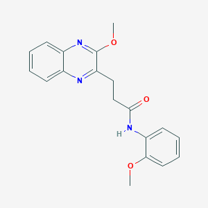 molecular formula C19H19N3O3 B5428105 N~1~-(2-Methoxyphenyl)-3-(3-methoxy-2-quinoxalinyl)propanamide 