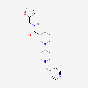 molecular formula C22H30N4O2 B5428231 N-(2-furylmethyl)-1'-(pyridin-4-ylmethyl)-1,4'-bipiperidine-3-carboxamide 