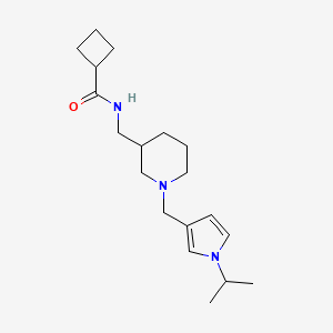 molecular formula C19H31N3O B5428273 N-({1-[(1-isopropyl-1H-pyrrol-3-yl)methyl]piperidin-3-yl}methyl)cyclobutanecarboxamide 
