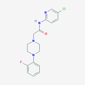 molecular formula C17H18ClFN4O B5428298 N-(5-chloropyridin-2-yl)-2-[4-(2-fluorophenyl)piperazin-1-yl]acetamide 