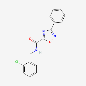 molecular formula C16H12ClN3O2 B5428326 N-[(2-chlorophenyl)methyl]-3-phenyl-1,2,4-oxadiazole-5-carboxamide CAS No. 915899-87-5