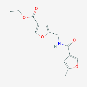 molecular formula C14H15NO5 B5428351 ethyl 5-{[(5-methyl-3-furoyl)amino]methyl}-3-furoate 