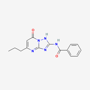 molecular formula C15H15N5O2 B5428367 N-{7-Hydroxy-5-propyl-[1,2,4]triazolo[1,5-A]pyrimidin-2-YL}benzamide 