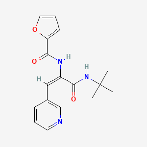 molecular formula C17H19N3O3 B5428386 N-[1-[(tert-butylamino)carbonyl]-2-(3-pyridinyl)vinyl]-2-furamide 