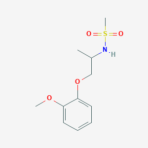 molecular formula C11H17NO4S B5428548 N-[2-(2-methoxyphenoxy)-1-methylethyl]methanesulfonamide 