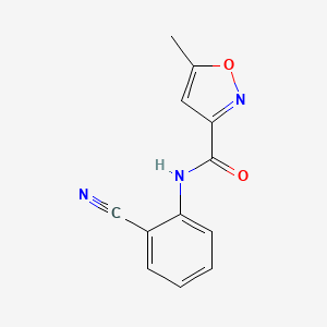 molecular formula C12H9N3O2 B5428575 N-(2-cyanophenyl)-5-methyl-1,2-oxazole-3-carboxamide 