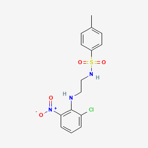 molecular formula C15H16ClN3O4S B5428732 N-{2-[(2-CHLORO-6-NITROPHENYL)AMINO]ETHYL}-4-METHYLBENZENE-1-SULFONAMIDE 