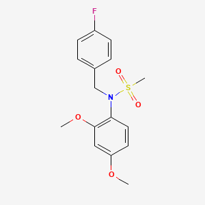 molecular formula C16H18FNO4S B5428771 N-(2,4-dimethoxyphenyl)-N-(4-fluorobenzyl)methanesulfonamide 
