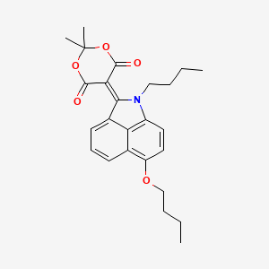 molecular formula C25H29NO5 B5428861 5-(6-butoxy-1-butylbenzo[cd]indol-2(1H)-ylidene)-2,2-dimethyl-1,3-dioxane-4,6-dione 