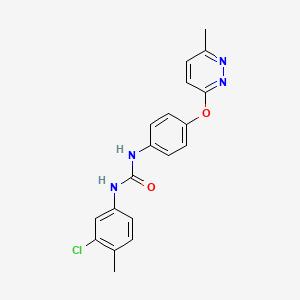 molecular formula C19H17ClN4O2 B5429065 N-(3-chloro-4-methylphenyl)-N'-{4-[(6-methyl-3-pyridazinyl)oxy]phenyl}urea 