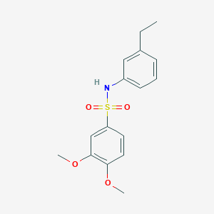 molecular formula C16H19NO4S B5429094 N-(3-ethylphenyl)-3,4-dimethoxybenzenesulfonamide 