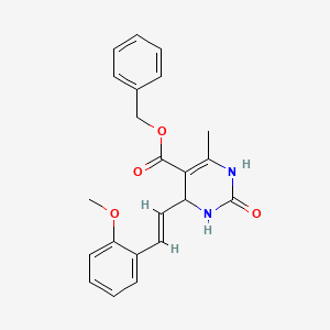 molecular formula C22H22N2O4 B5429132 benzyl 4-[2-(2-methoxyphenyl)vinyl]-6-methyl-2-oxo-1,2,3,4-tetrahydro-5-pyrimidinecarboxylate 