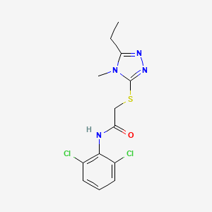 molecular formula C13H14Cl2N4OS B5429200 N-(2,6-dichlorophenyl)-2-[(5-ethyl-4-methyl-4H-1,2,4-triazol-3-yl)sulfanyl]acetamide 