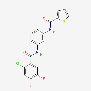 molecular formula C18H11ClF2N2O2S B5429201 N-{3-[(2-chloro-4,5-difluorobenzoyl)amino]phenyl}-2-thiophenecarboxamide 