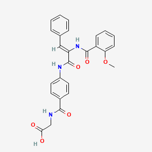 molecular formula C26H23N3O6 B5429202 N-[4-({2-[(2-methoxybenzoyl)amino]-3-phenylacryloyl}amino)benzoyl]glycine 