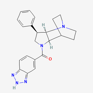 molecular formula C22H23N5O B5429204 2H-benzotriazol-5-yl-[(2R,3R,6R)-3-phenyl-1,5-diazatricyclo[5.2.2.02,6]undecan-5-yl]methanone 