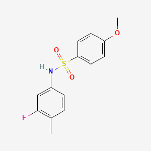 molecular formula C14H14FNO3S B5429272 N-(3-fluoro-4-methylphenyl)-4-methoxybenzenesulfonamide 