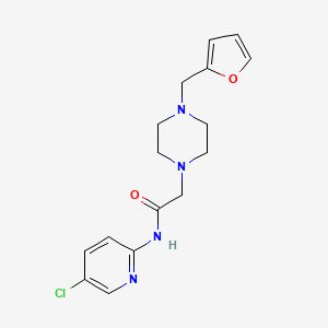 molecular formula C16H19ClN4O2 B5429436 N-(5-CHLOROPYRIDIN-2-YL)-2-{4-[(FURAN-2-YL)METHYL]PIPERAZIN-1-YL}ACETAMIDE 