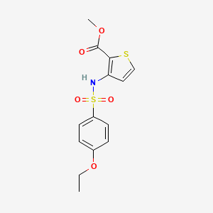 molecular formula C14H15NO5S2 B5429474 Methyl 3-{[(4-ethoxyphenyl)sulfonyl]amino}thiophene-2-carboxylate 