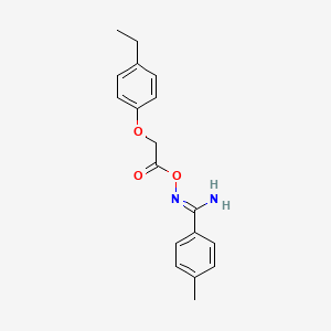 molecular formula C18H20N2O3 B5429482 [(Z)-[amino-(4-methylphenyl)methylidene]amino] 2-(4-ethylphenoxy)acetate 