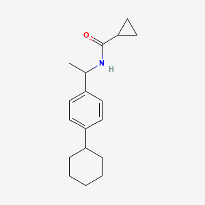 molecular formula C18H25NO B5429610 N-[1-(4-cyclohexylphenyl)ethyl]cyclopropanecarboxamide 