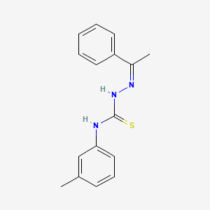 molecular formula C16H17N3S B5429644 N~1~-(3-METHYLPHENYL)-2-[(Z)-1-PHENYLETHYLIDENE]-1-HYDRAZINECARBOTHIOAMIDE 