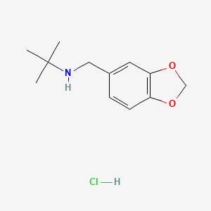 molecular formula C12H18ClNO2 B5429671 N-(1,3-benzodioxol-5-ylmethyl)-2-methyl-2-propanamine hydrochloride 