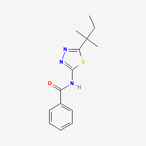 molecular formula C14H17N3OS B5429785 N-[5-(2-methylbutan-2-yl)-1,3,4-thiadiazol-2-yl]benzamide 