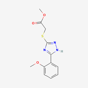 molecular formula C12H13N3O3S B5429830 methyl {[5-(2-methoxyphenyl)-4H-1,2,4-triazol-3-yl]thio}acetate 