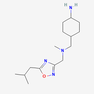 molecular formula C15H28N4O B5429926 [(cis-4-aminocyclohexyl)methyl][(5-isobutyl-1,2,4-oxadiazol-3-yl)methyl]methylamine 