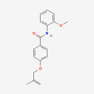 molecular formula C18H19NO3 B5429949 N-(2-methoxyphenyl)-4-[(2-methyl-2-propen-1-yl)oxy]benzamide 