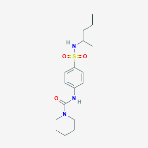 molecular formula C17H27N3O3S B5429987 N-[4-(pentan-2-ylsulfamoyl)phenyl]piperidine-1-carboxamide 
