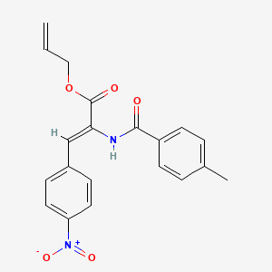 molecular formula C20H18N2O5 B5430007 prop-2-enyl (Z)-2-[(4-methylbenzoyl)amino]-3-(4-nitrophenyl)prop-2-enoate 