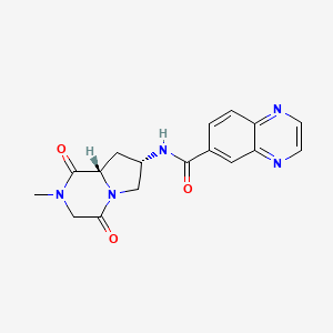 molecular formula C17H17N5O3 B5430045 N-[(7S,8aS)-2-methyl-1,4-dioxooctahydropyrrolo[1,2-a]pyrazin-7-yl]quinoxaline-6-carboxamide 