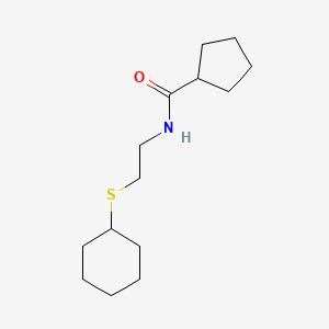 molecular formula C14H25NOS B5430058 N-[2-(cyclohexylthio)ethyl]cyclopentanecarboxamide 
