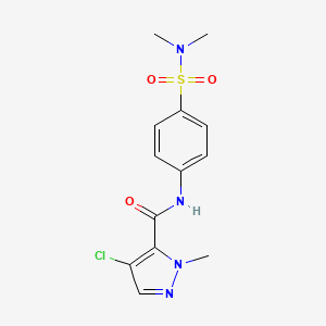 molecular formula C13H15ClN4O3S B5430064 4-chloro-N-[4-(dimethylsulfamoyl)phenyl]-1-methyl-1H-pyrazole-5-carboxamide 