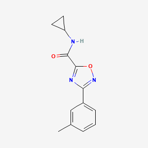 molecular formula C13H13N3O2 B5430079 N-cyclopropyl-3-(3-methylphenyl)-1,2,4-oxadiazole-5-carboxamide 