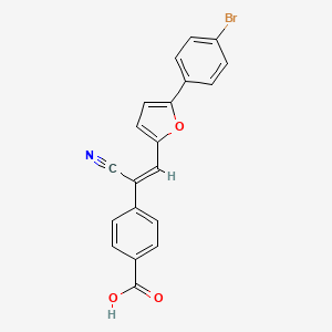 molecular formula C20H12BrNO3 B5430096 4-{2-[5-(4-bromophenyl)-2-furyl]-1-cyanovinyl}benzoic acid 