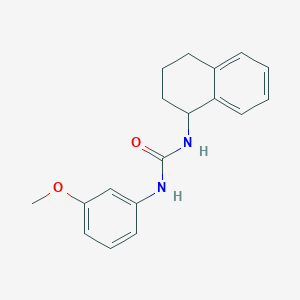molecular formula C18H20N2O2 B5430114 N-(3-methoxyphenyl)-N'-(1,2,3,4-tetrahydro-1-naphthalenyl)urea 