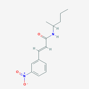 molecular formula C14H18N2O3 B5430362 (E)-N-(1-METHYLBUTYL)-3-(3-NITROPHENYL)-2-PROPENAMIDE 