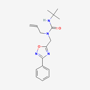 molecular formula C17H22N4O2 B5430396 N-allyl-N'-(tert-butyl)-N-[(3-phenyl-1,2,4-oxadiazol-5-yl)methyl]urea 