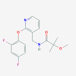 molecular formula C17H18F2N2O3 B5430406 N-{[2-(2,4-difluorophenoxy)pyridin-3-yl]methyl}-2-methoxy-2-methylpropanamide 