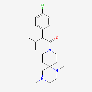 molecular formula C21H32ClN3O B5430447 9-[2-(4-chlorophenyl)-3-methylbutanoyl]-1,4-dimethyl-1,4,9-triazaspiro[5.5]undecane 