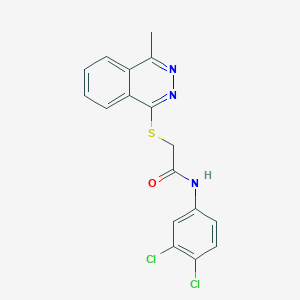 molecular formula C17H13Cl2N3OS B5430753 N-(3,4-dichlorophenyl)-2-[(4-methylphthalazin-1-yl)sulfanyl]acetamide 