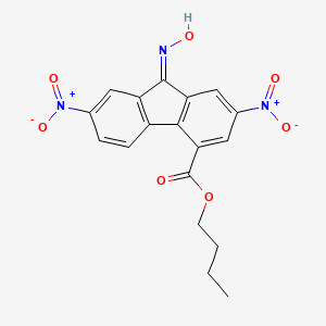 molecular formula C18H15N3O7 B5430756 butyl 9-(hydroxyimino)-2,7-dinitro-9H-fluorene-4-carboxylate 
